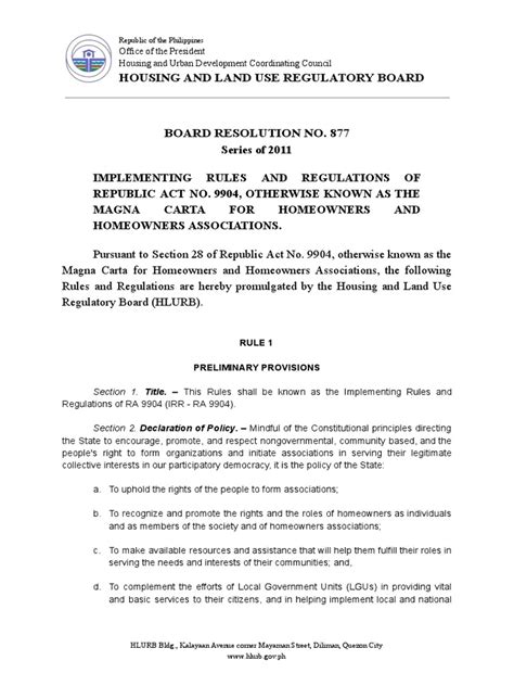 Implementing Rules and Regulations of Republic Act No. 9904 .